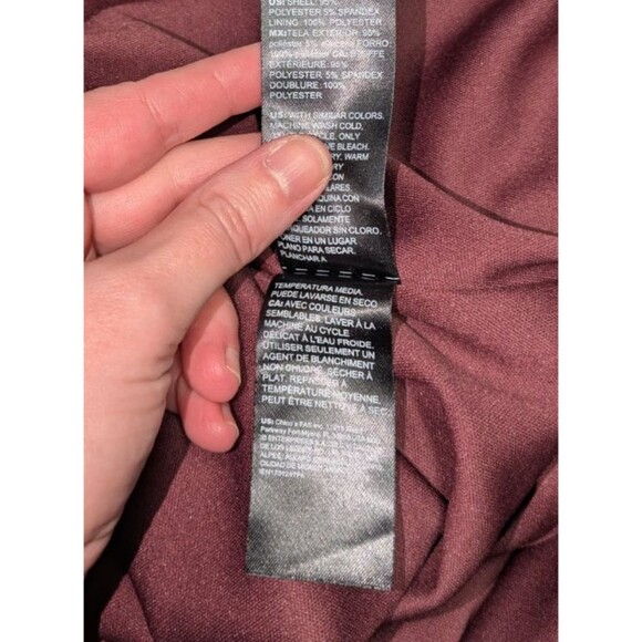 White House Black Market Dress 4 Women's Maroon Polka Dot A Line Jersey Twist - Picture 9 of 10